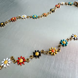 Vintage Daisy Pendant Necklace
