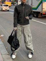 Military incision line cargo pants 4C