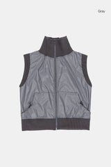City leisure high-neck zip-up vest