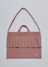 Washing Cotton Ruffle Hand&Cross Bag_Peach
