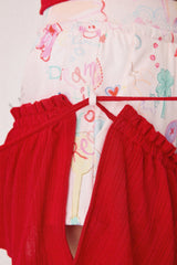 Dear Days Detachable Skorts (Red)