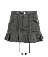 Robin Frill Cargo Mini Skirt