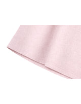 Ruby Romantic Gold Button Tweed Skirt Pants Pink