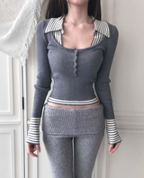 preti collar button u-neck nt