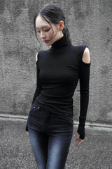 26FW★ SHOULDER CUT-OUT HIGH NECK TOP