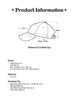 CAT HUMAN LOVE THREE LINE PIGMENT BALL CAP/ LIGHT BLUE