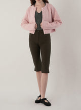 Line capri pants_brown