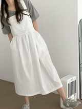 Lovely suspenders one-piece dress