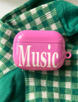 Pink Music Glossy AirPods Case