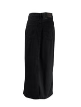 back slash denim long skirt