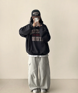 Noah Lettering Point Casual Over Hoodie