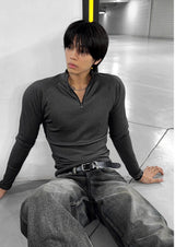 センコゴルジハーフジップマッスルフィットニット