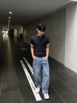 ティブ マッスルフィットヘンリーネック半袖Tシャツ 5C