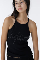 CUBIC HALTERNECK TANK TOP (BLACK)