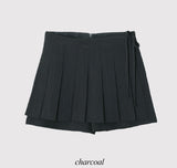 FN Layered Wrap Pleated Skirt Pants (3color)