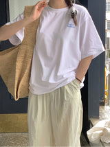 ア レタリングTシャツ,アイボリー