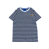 STANDARD Indigo Stripe SHORT-SLEEVE T-SHIRT (UNISEX)_SYS7TS11NV