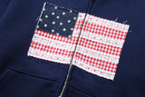 Old Glory Hood Zip-up (Navy)