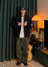 Globe stitch oversized jacket 