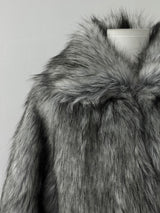 dual shade faux fur jacket (2color)