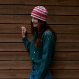 Stripe Wool Beanie_Pink