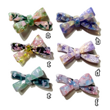 Marble ribbon hairclip (6color)