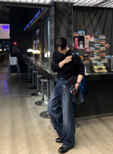 Look Estee Daily Ribbed Modal Henry Neck Knit