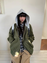 [unisex] ユーインビーツーウェイシャーリングフードフライトジャンパー