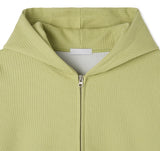 Tain Waffle Crop Hood Zip-Up