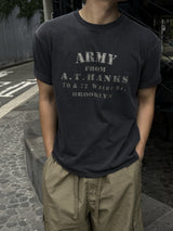 Army pigment dyeing short sleeve t-shirt
