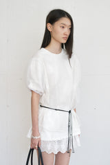 Organza Puff Top (Ivory)