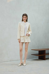 CHERISH TWEED JACKET / WHITE