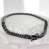ss-black line L curve necklace_10mm