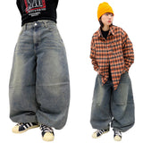 Vintage Washed Denim Balloon Pants