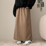 En Back Open Banding Long Skirt