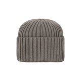 VA Curved Logo Washed Beanie / Khaki Gray