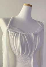 Brissen lace off-shoulder top (white)