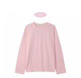 ソフトストライプTシャツ (ピンク)