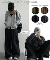 [3 Tier Length] [S-3XL] ウェンドサイドスリットバンデッドワイドパンツ (4 colors) ヘムストリング