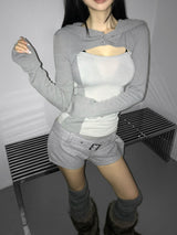pistachio two tone hoodie(3 color) 