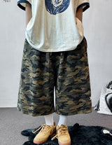 Archien Camo Print & Embroidery Bermuda Shorts 2color