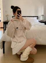 Mountain Big Pocket Fleece Loose Anorak (3color)