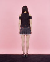 ローズホルターブラウス[BLACK]