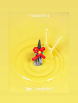 "don't touch her" ribbon ring/リボンリング※金属アレルギー対応