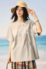 フェアリーコアデジタルプリントTシャツ