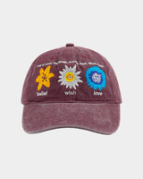 NATIVITY MM CAP STONE WASHING (BURGUNDY)