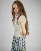 GARDEN LACE CAP SLEEVE T-SHIRT