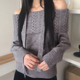 Weck Twisted Off-Shoulder Knit Set