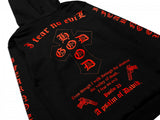 TZ I FEAR NO EVIL HOODIE - BLACK/RED