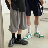 Two tuck wide banding half pants 2C